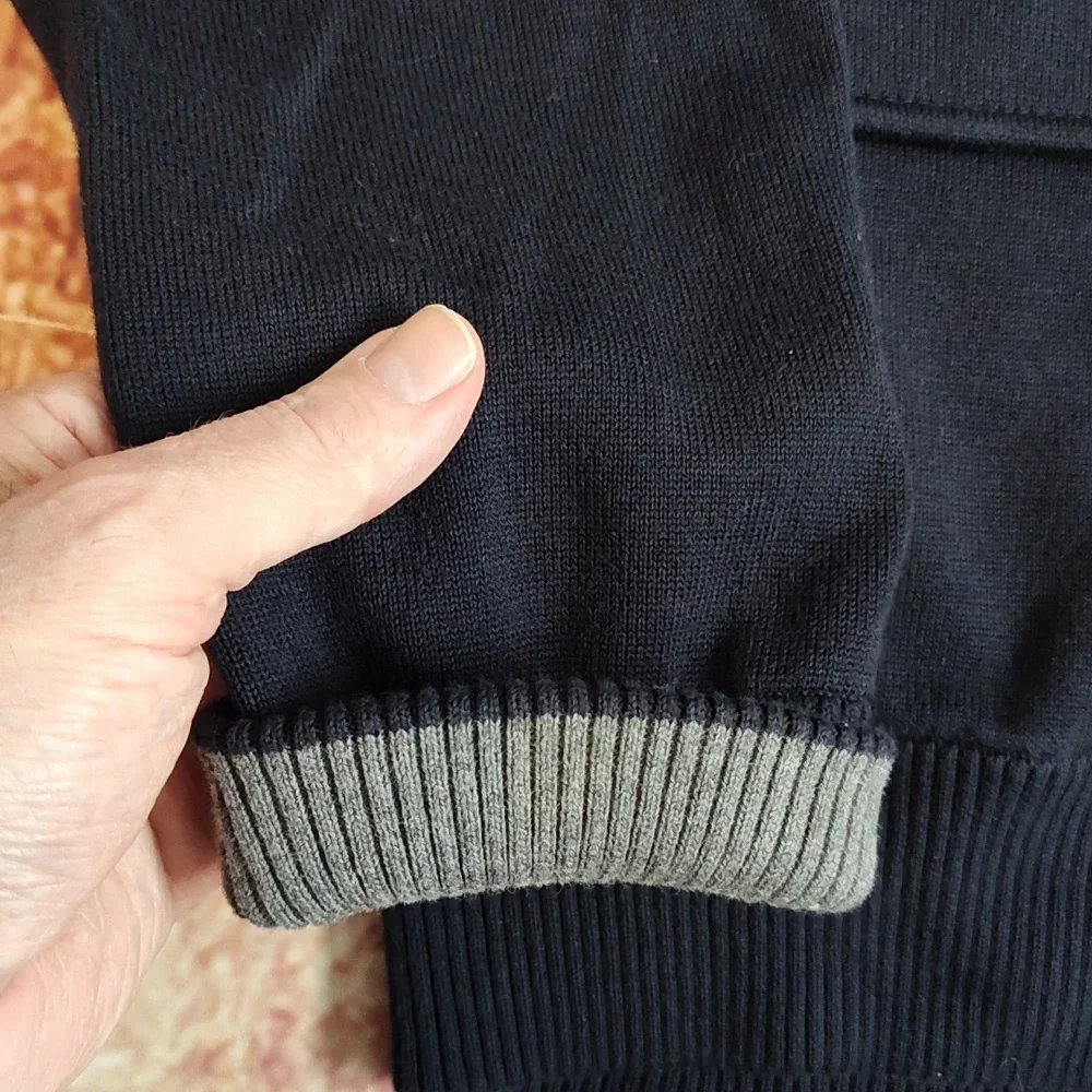 Jos. A. Bank Mens Cardigan Sweater With Arm Patches